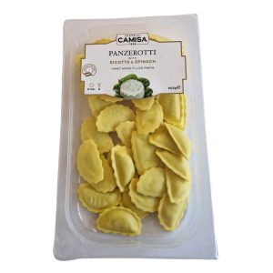 Camisa Fresh Pasta Panzerotti Filled with Ricotta & Spinach 500g – Savory ricotta and spinach pasta.
